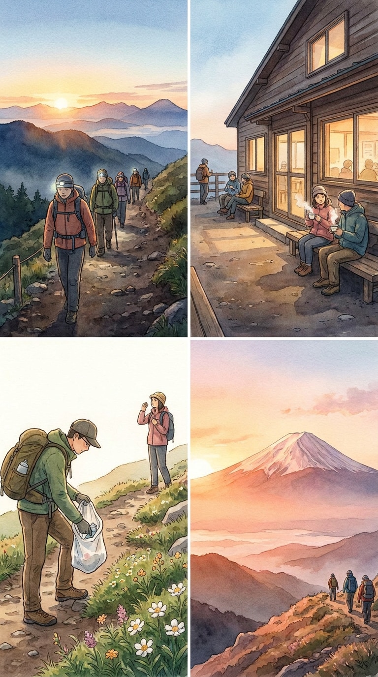 富士山混雑回避SNS画像
