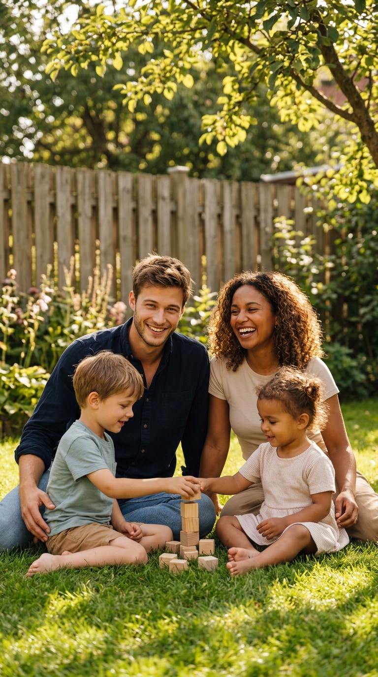 AI future family with a girl and a boy demo