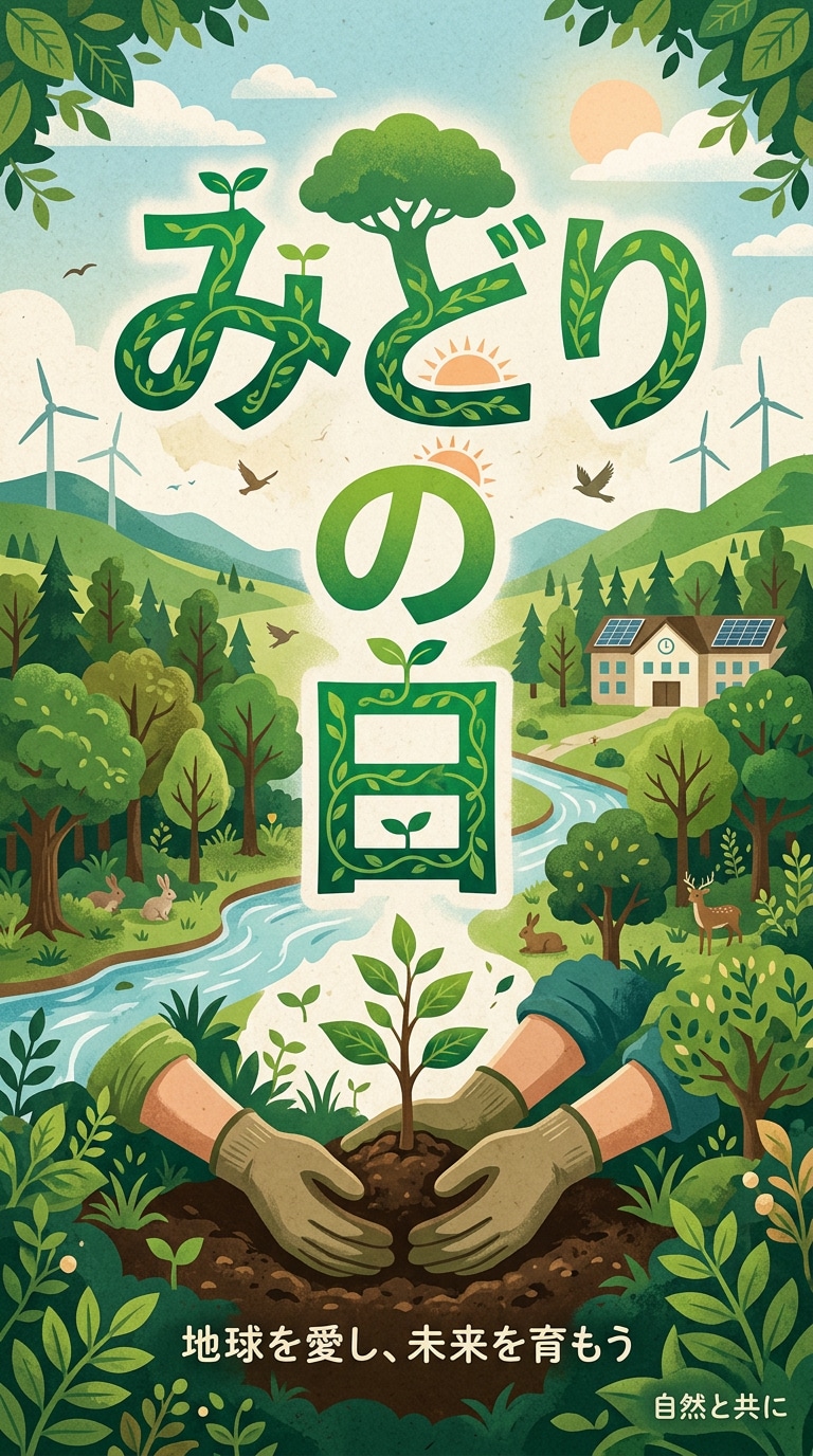 環境保護メッセージデザイン
