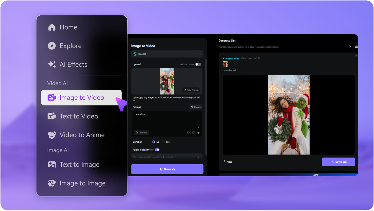 Step 2 — Animate Your Grinch Photo into a Video
