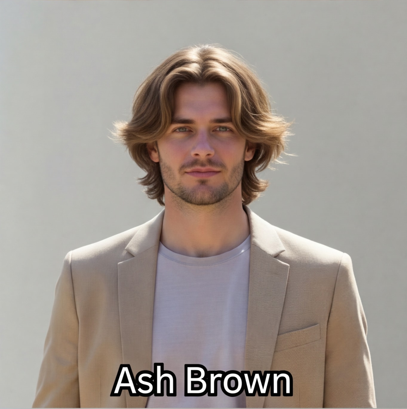 Male hair color try-on - Ash Brown
