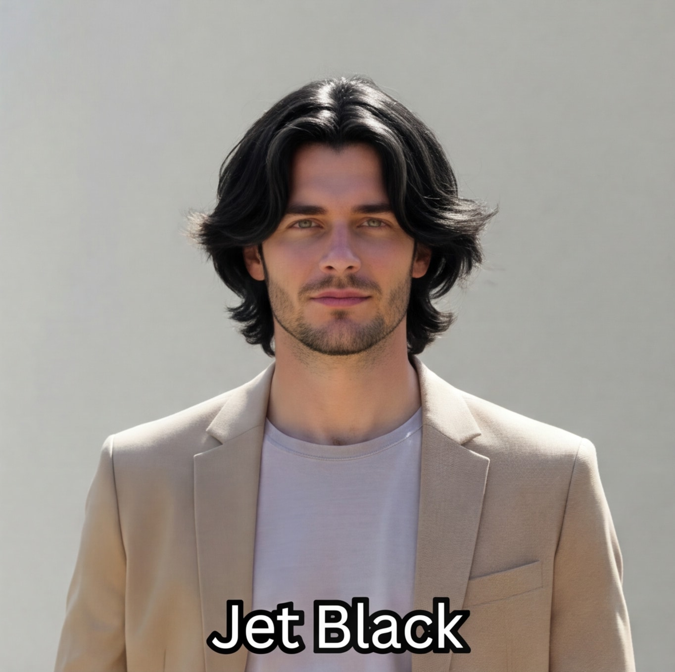 Male hair color try-on - Black