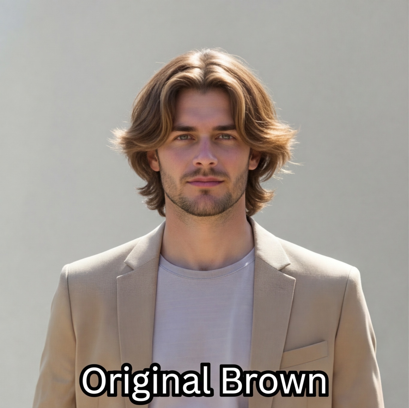 Male hair color try-on - Brown