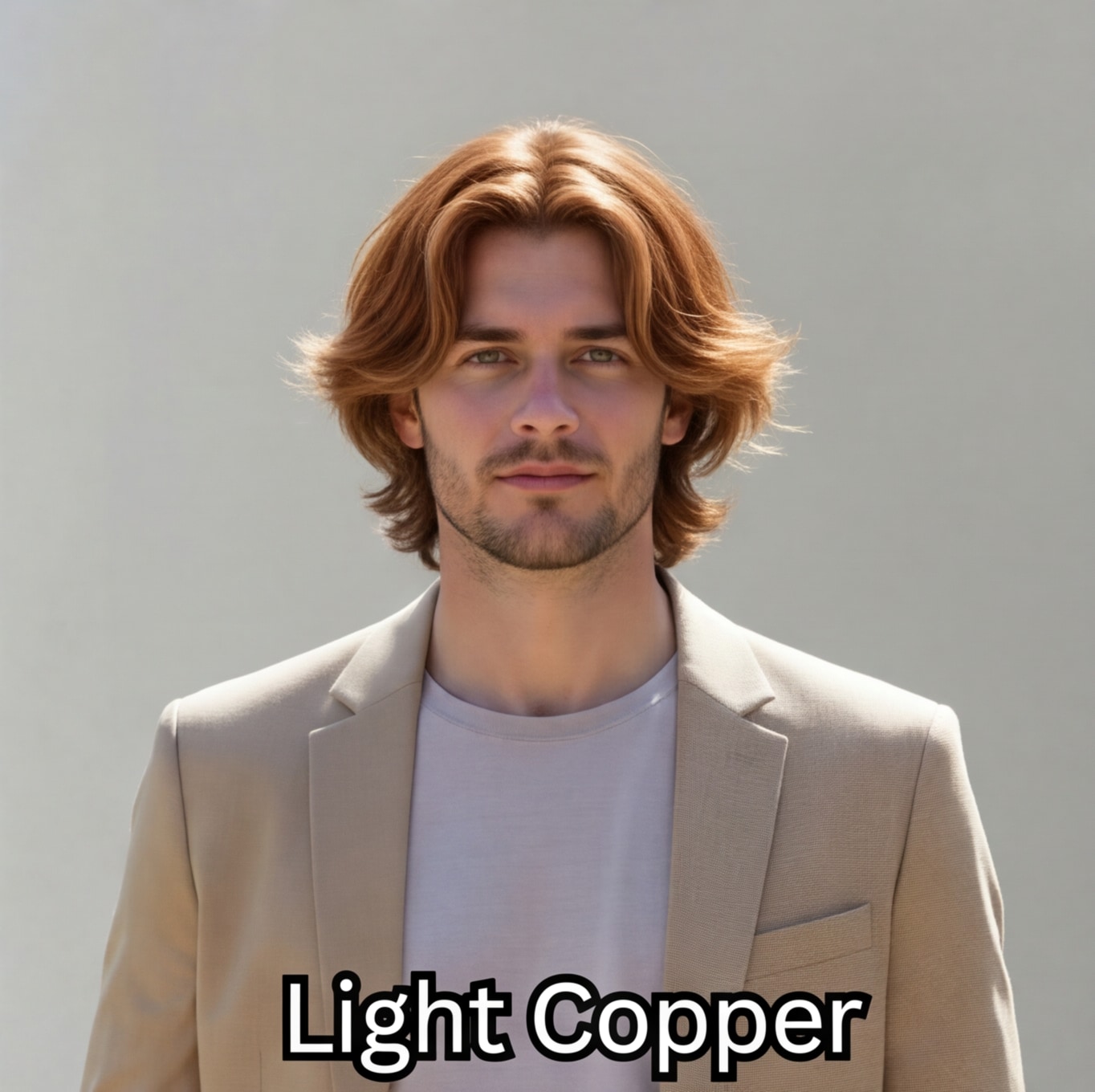 Male hair color try-on - Light Copper