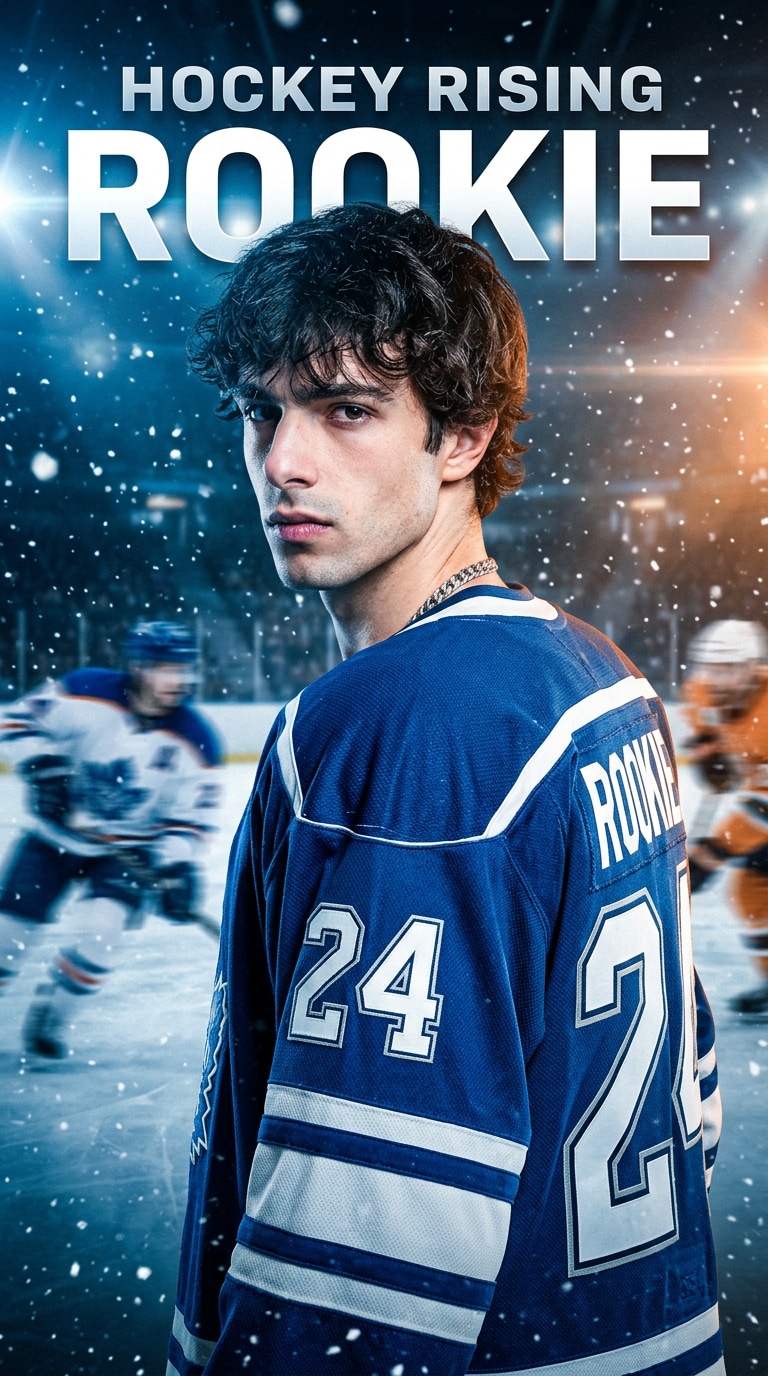 Rising Rookie Hockey Poster
