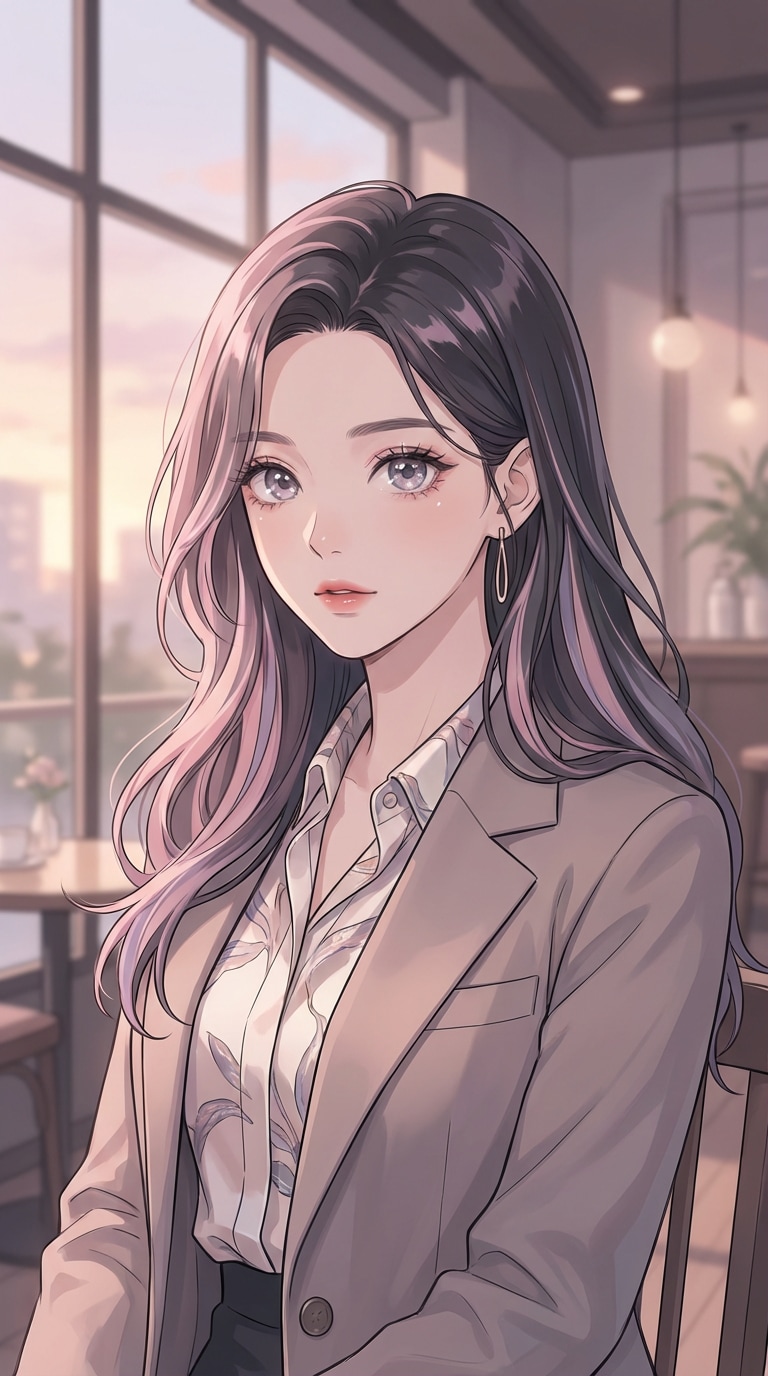 ai image generator free anime example elegant anime portrait