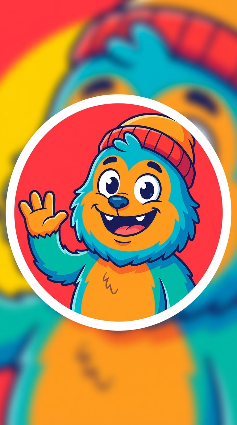 ai image generator free cartoon example colorful character