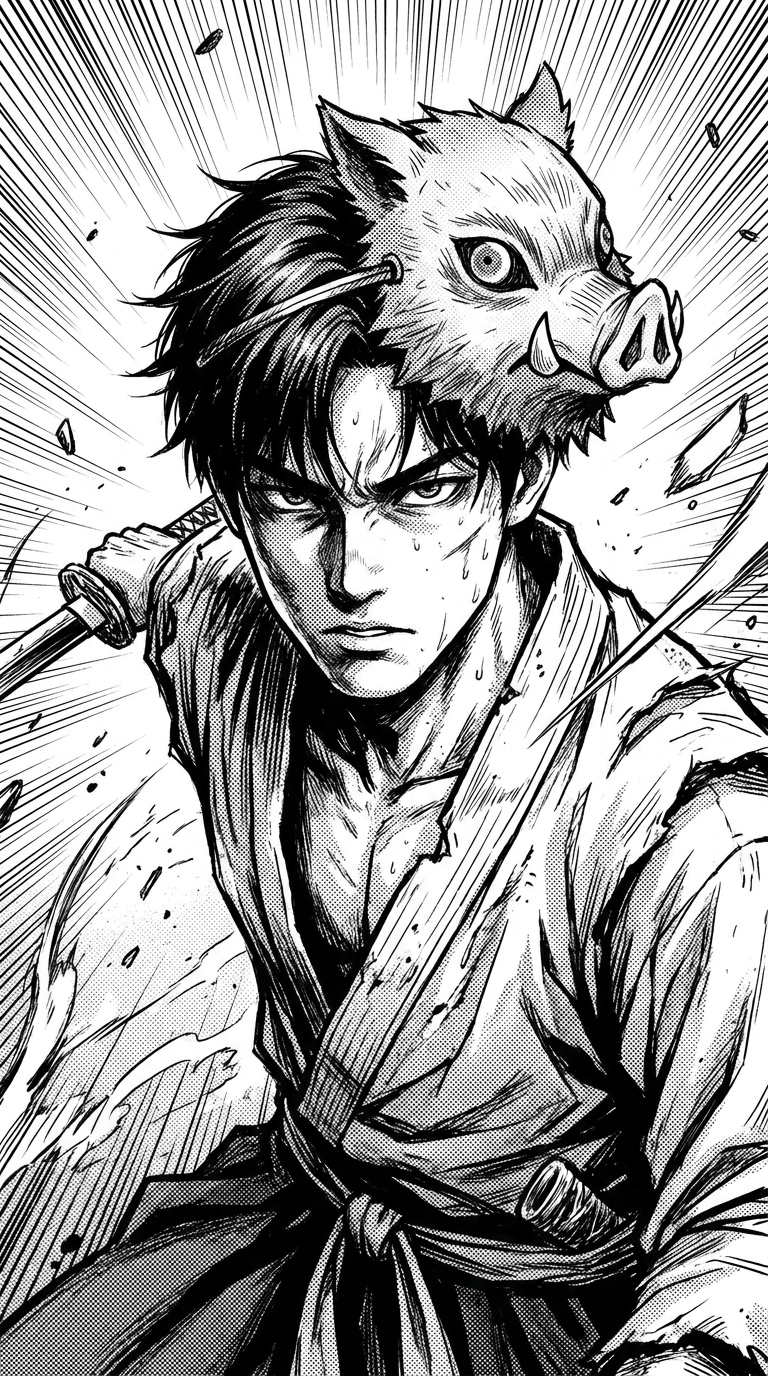 Manga Panel Inosuke AI Effect