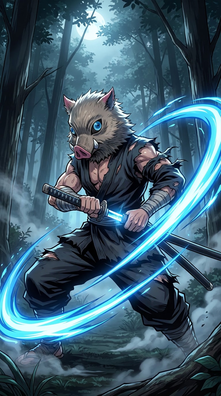 Anime Wallpaper Boar Mask Warrior