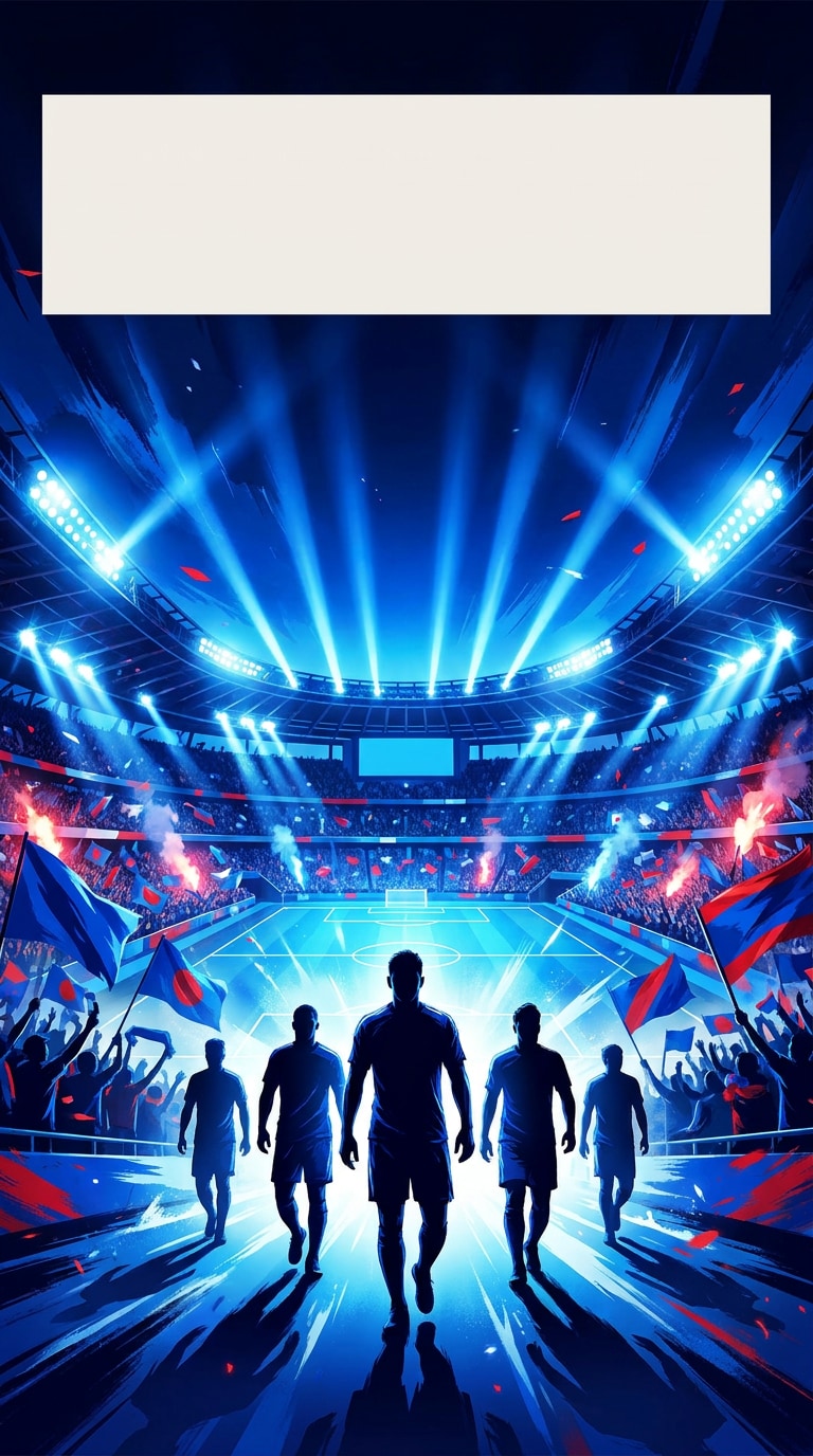 日本サッカー応援ポスターAI画像
