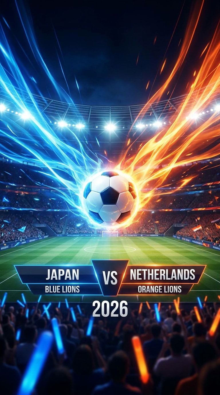 日本オランダ戦応援ポスター