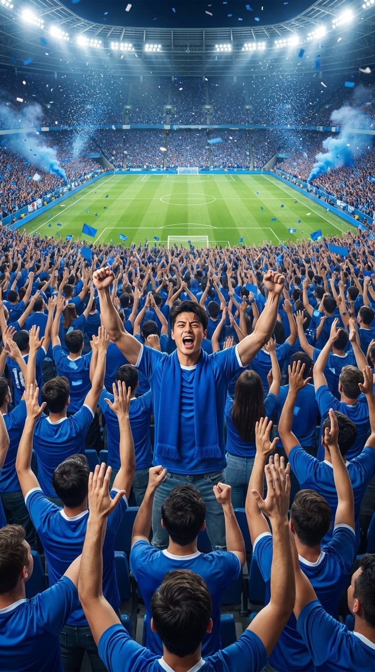 サッカー応援画像AIプロンプト