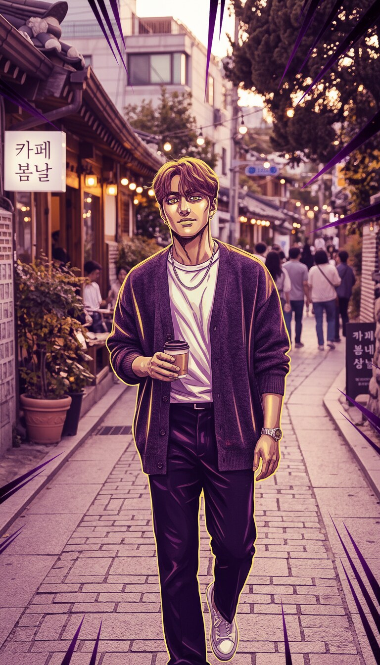 ジョジョ風背景入り画像の作例