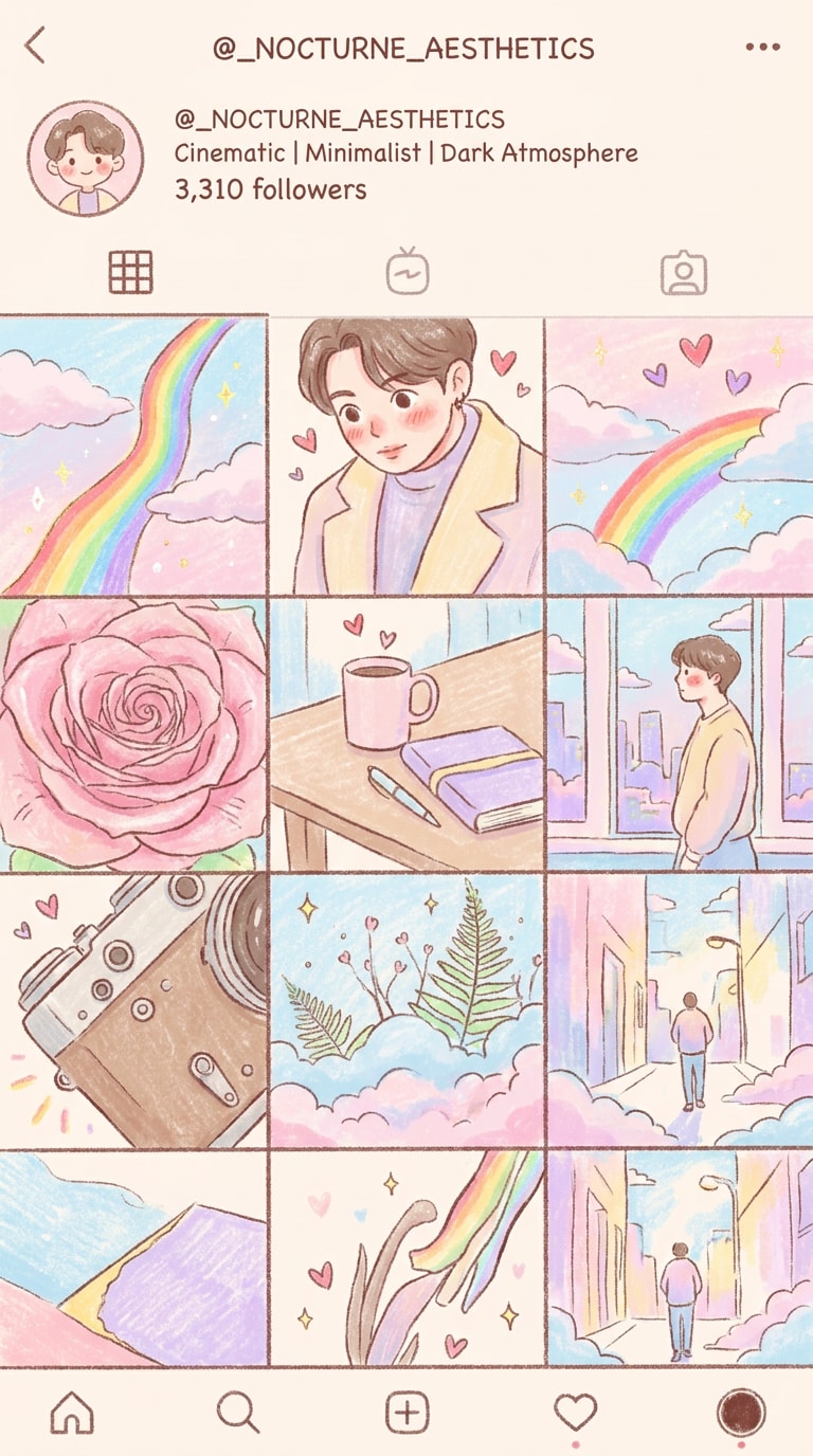 ChatGPT soft dreamy crayon profile picture with storybook aesthetic