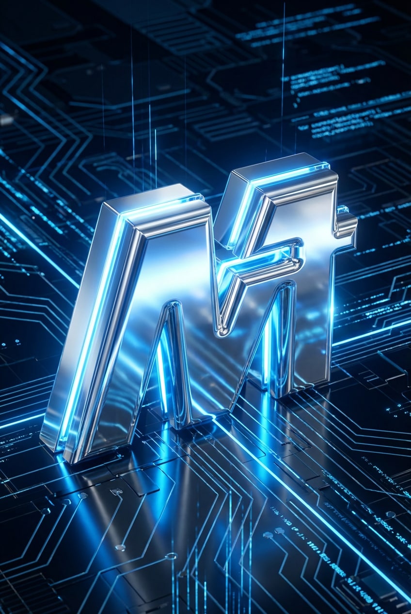 Media.io Futuristic Metallic Logo Style preview