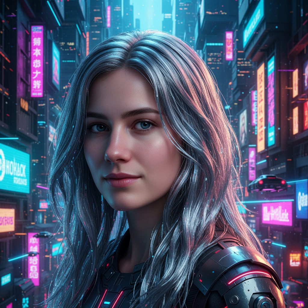 Silver Futuristic Hair