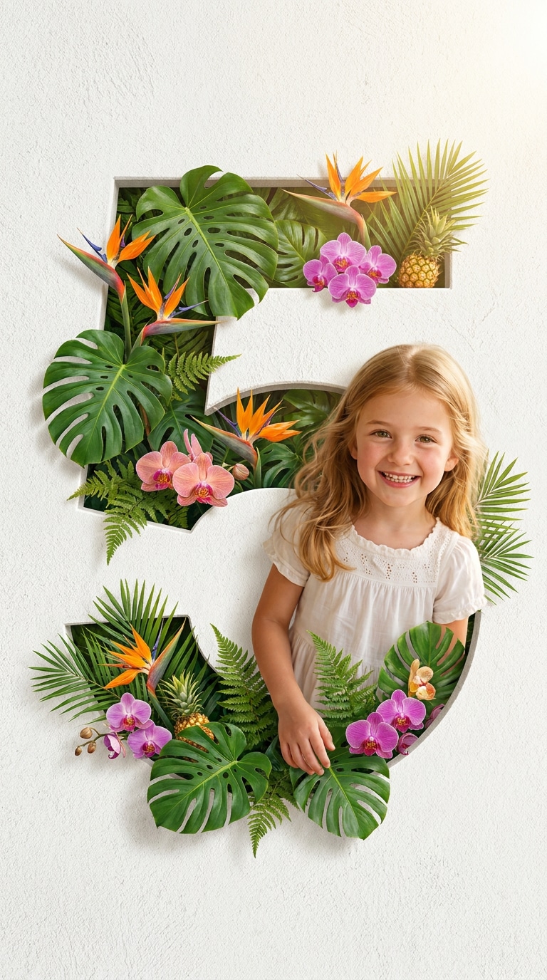 Balloon arch birthday poster prompt