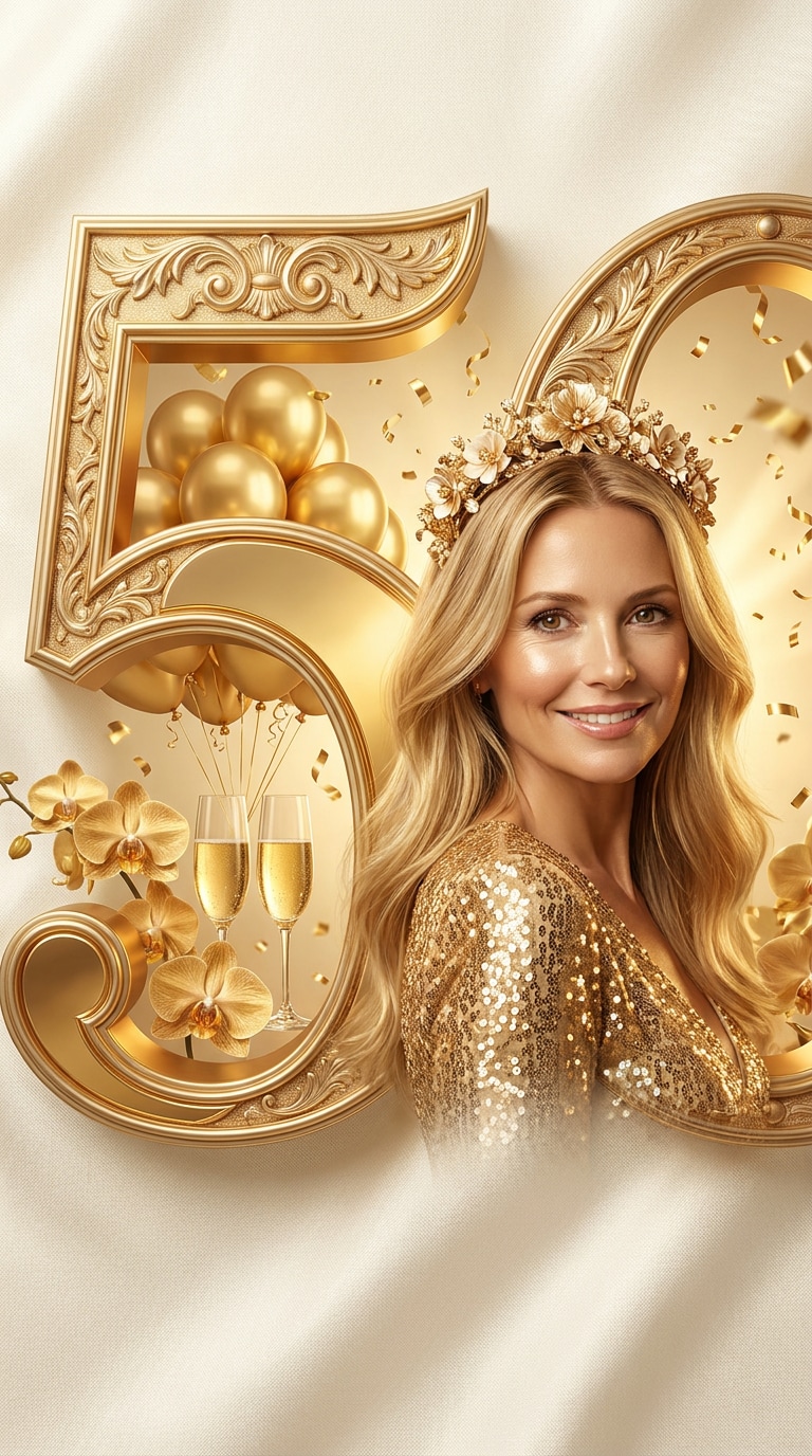 40th birthday luxury poster prompt