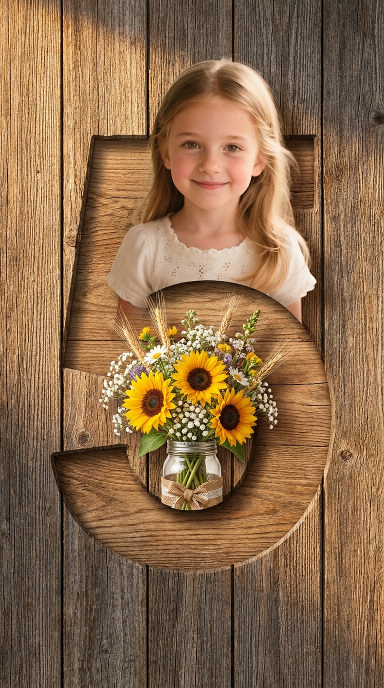 Rustic vintage birthday poster prompt