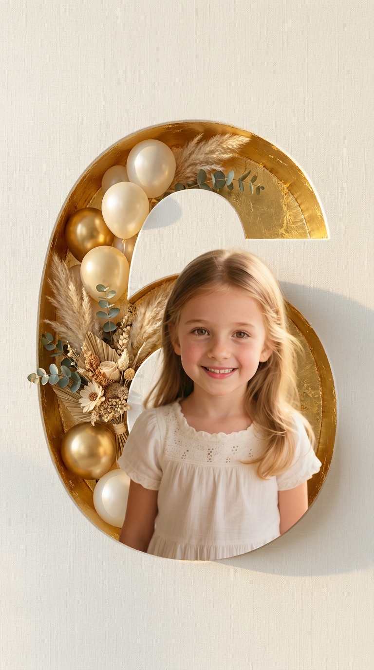 Floral luxury birthday poster prompt