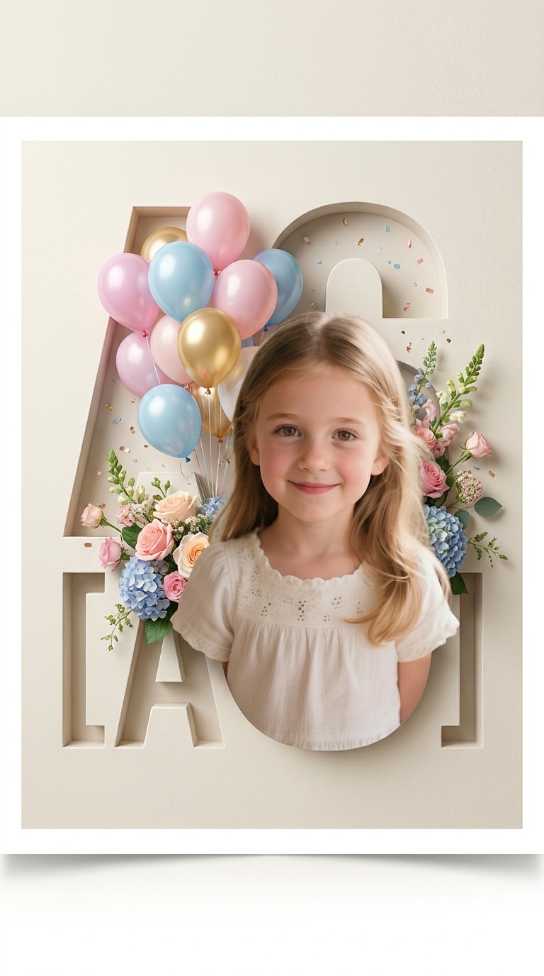Printable birthday poster A4 prompt