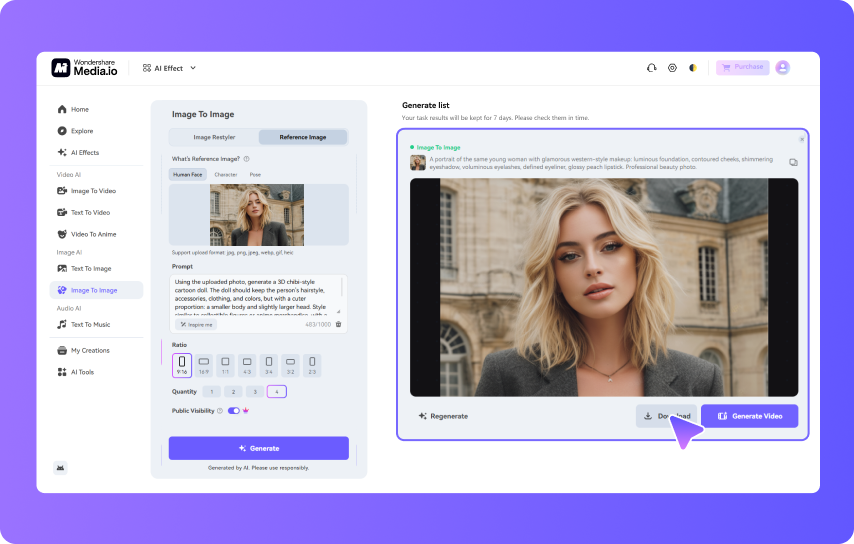 Step 3: Generate & Download Your Look