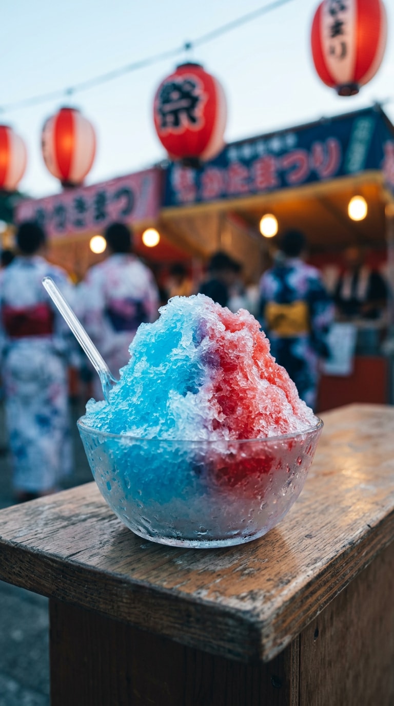かき氷夏祭りAI画像