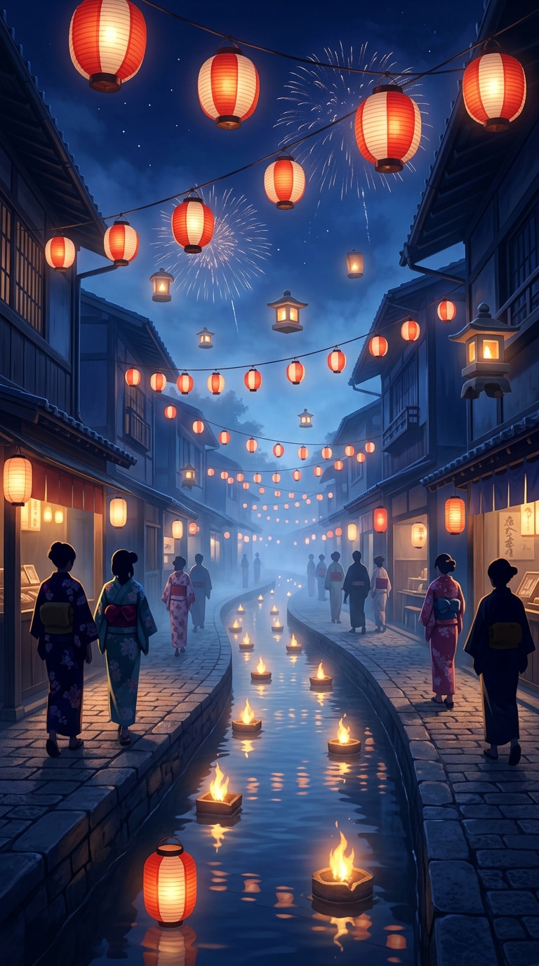 灯籠街AIイラスト