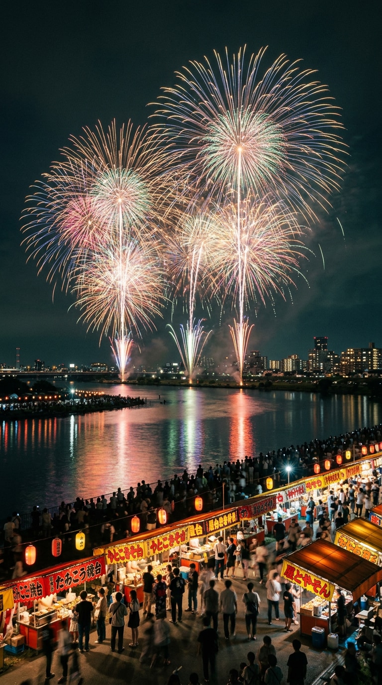 花火大会写真風AI画像