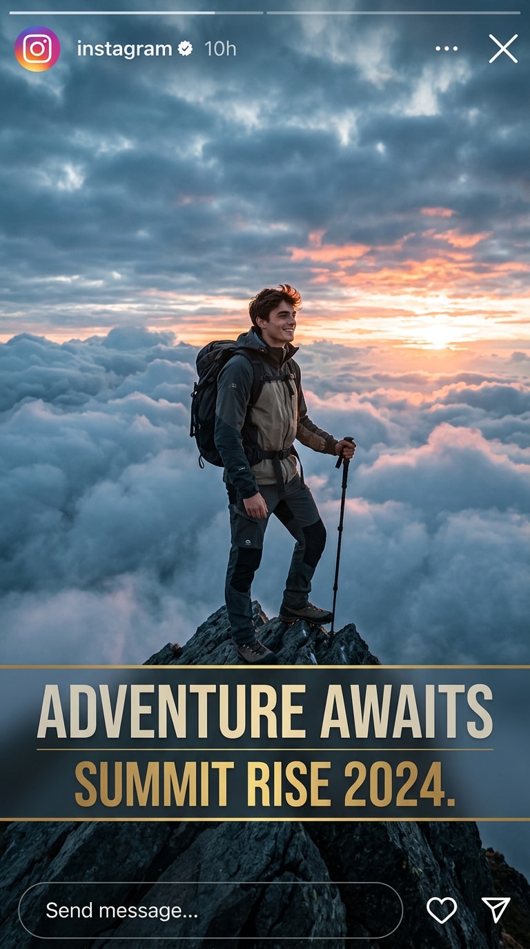 Instagram Story Adventure Poster Prompt