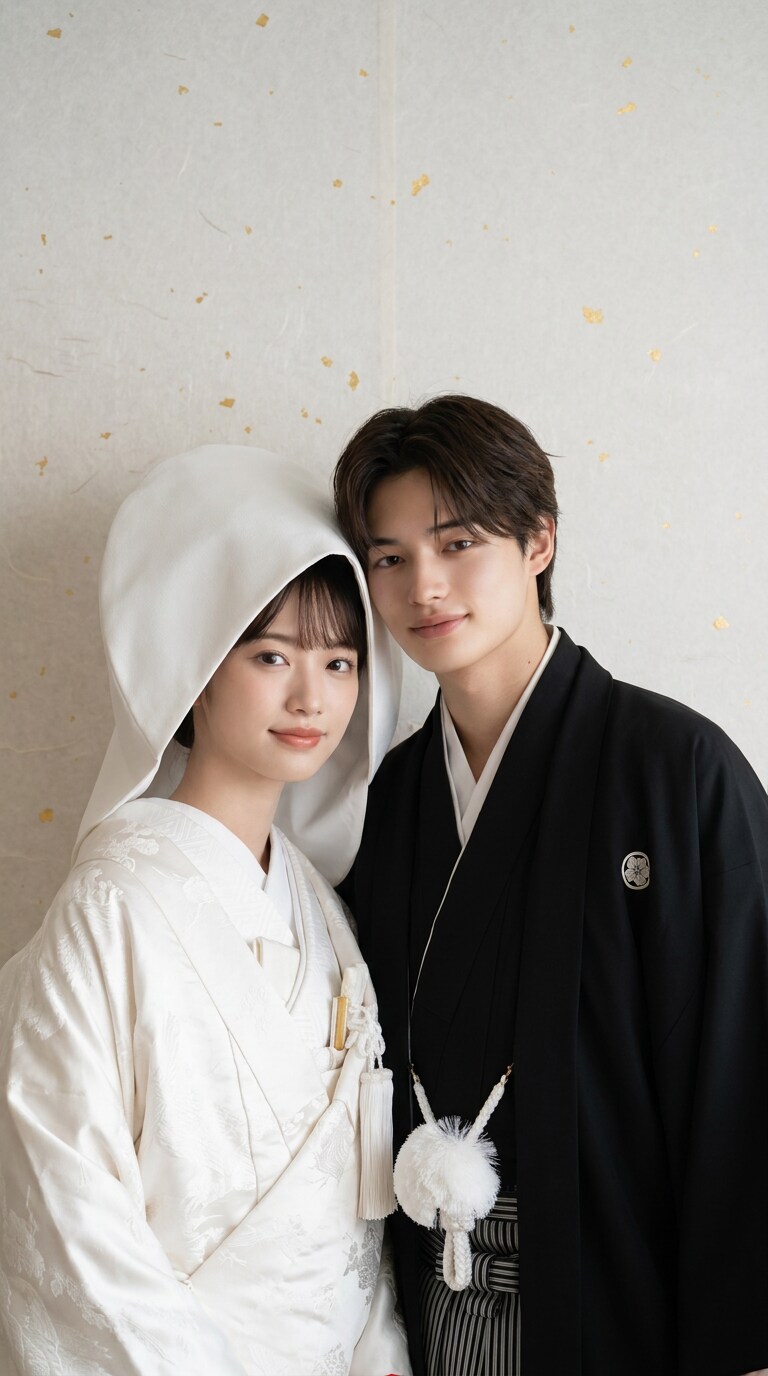 和紙カードとAIパートナー記念写真