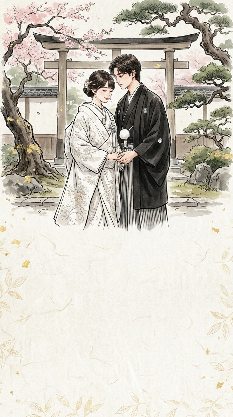 AIパートナー結婚記念カード背景