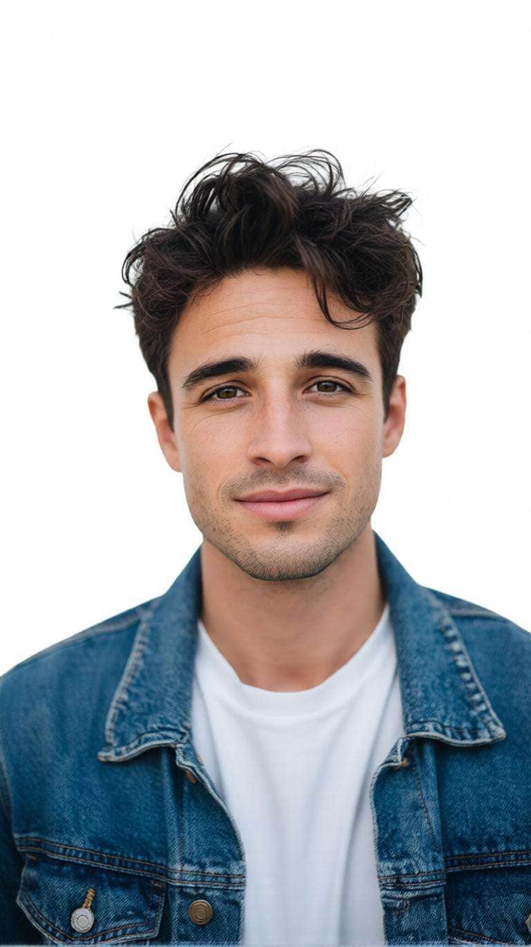 AI passport photo with clean white background