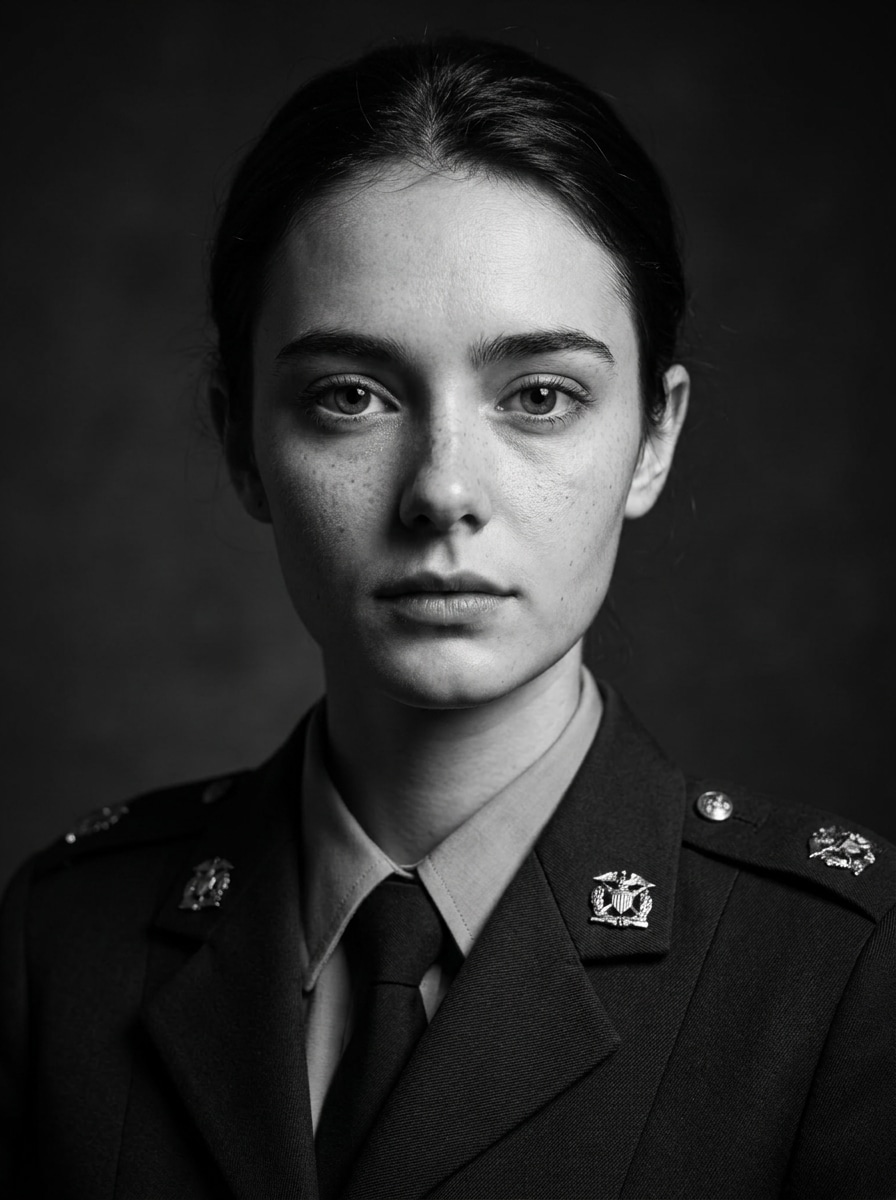 Black & White Official Portrait AI Police Portrait Effect prompt