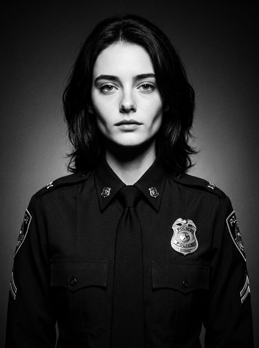AI police photo created with AI Police Portrait Effect