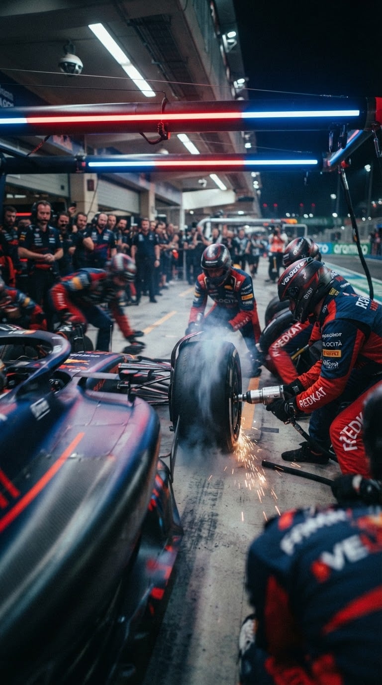 Pit Stop Motorsport Poster AI Prompt