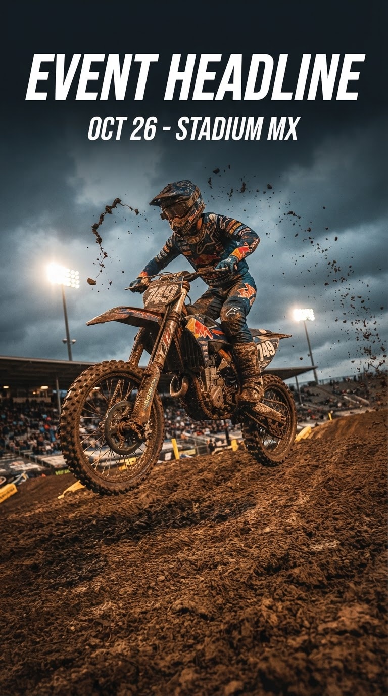 Motocross Mud Jump Poster Prompt