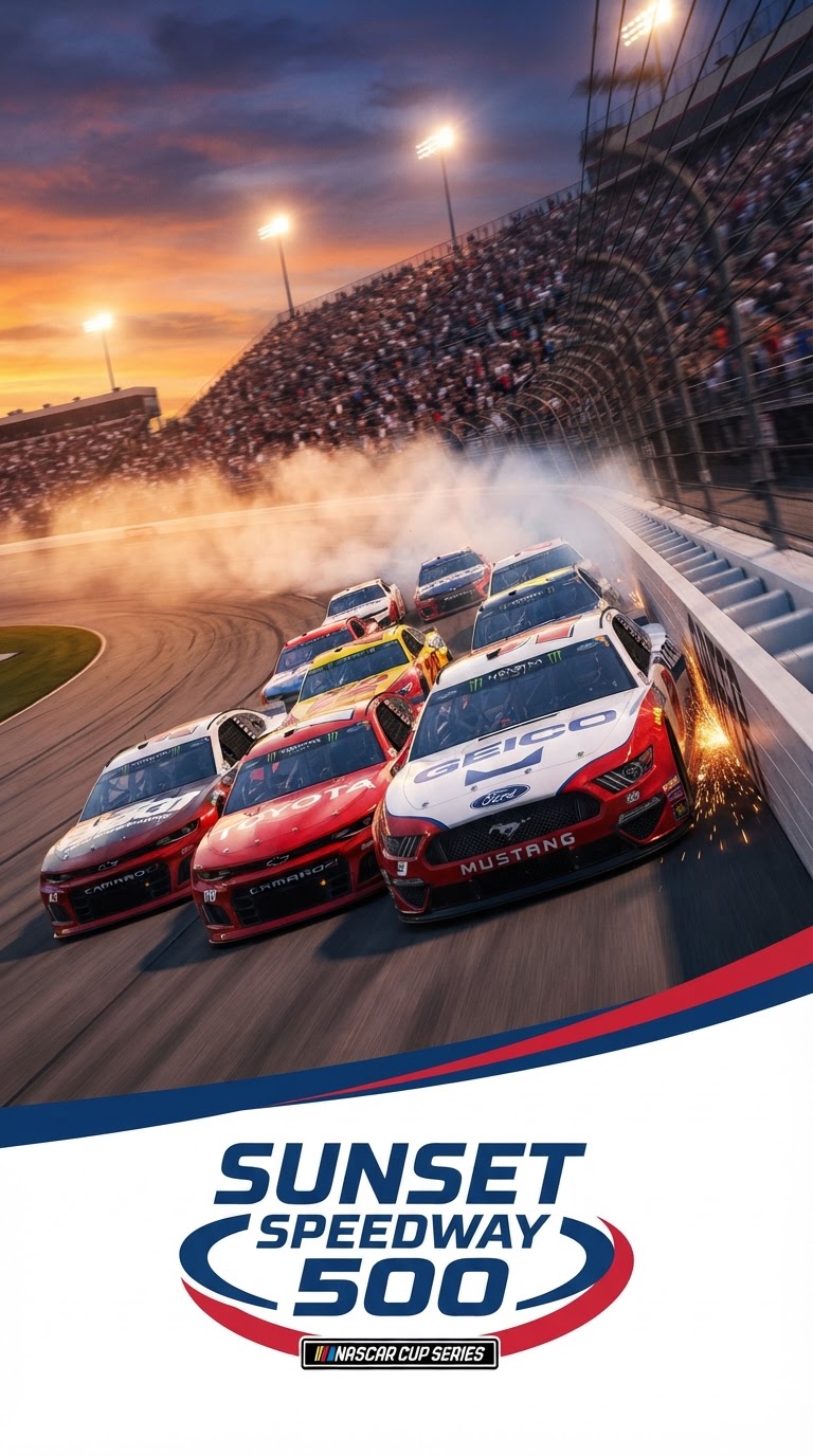 NASCAR Oval Track Poster Prompt