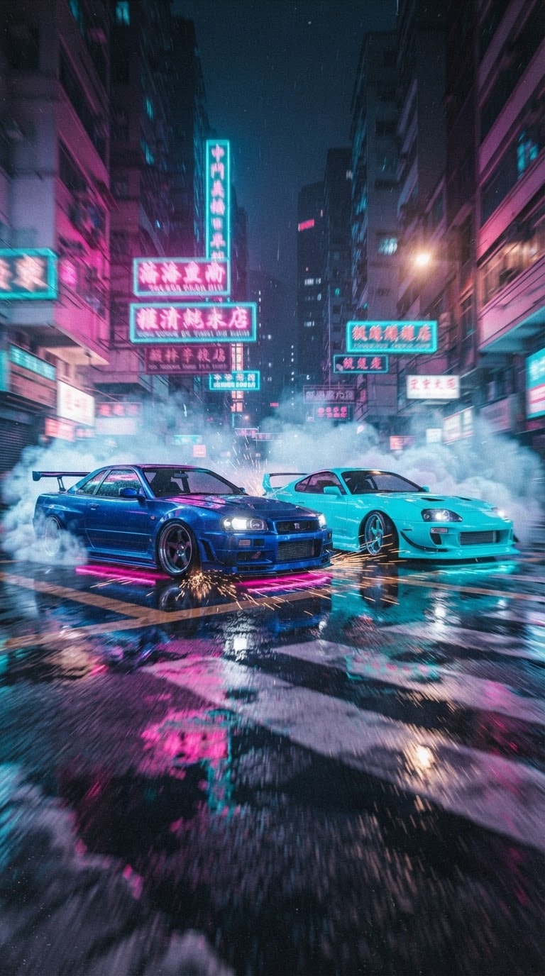 Retro JDM Racing Poster Prompt