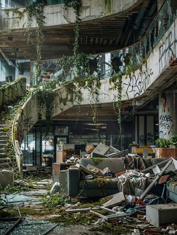 Old messy house before renovation