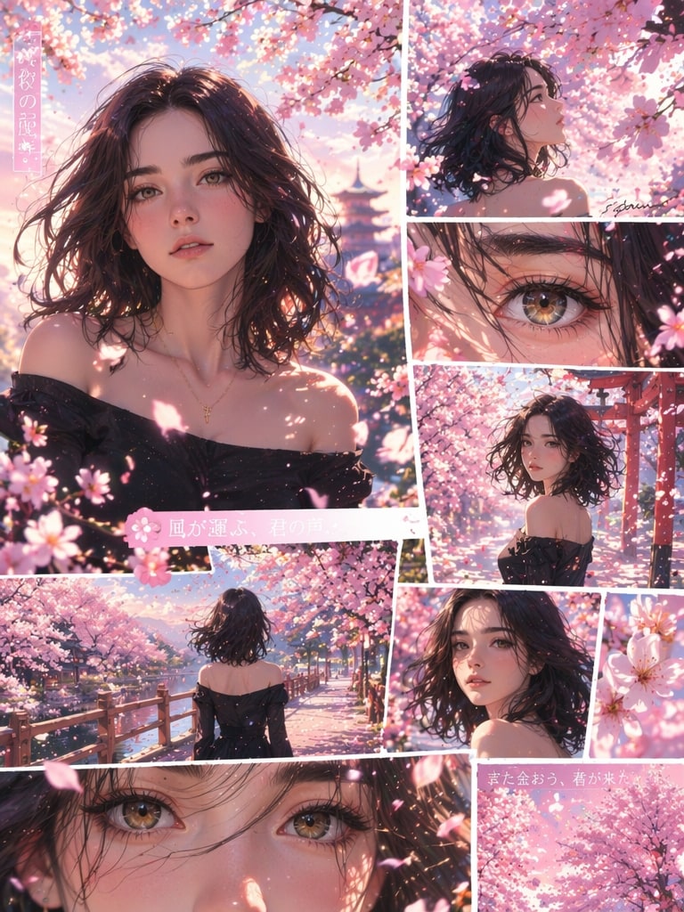 Anime Sakura Multi-Panel prompt