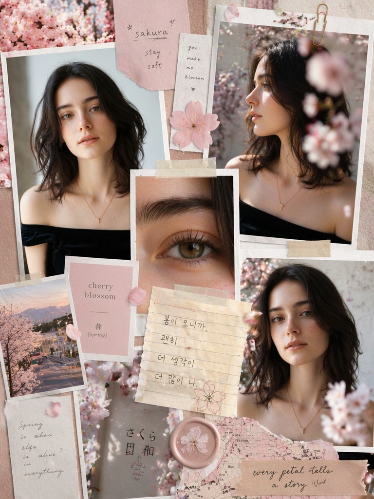 Pinterest Sakura Moodboard prompt
