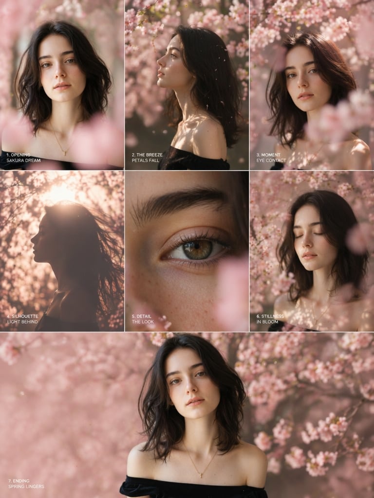 Dreamy Sakura Storyboard prompt