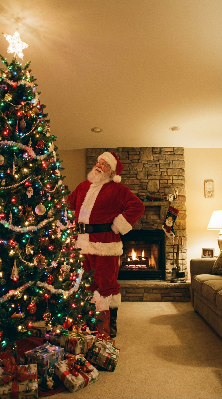 After Image Santa Admiring Tree