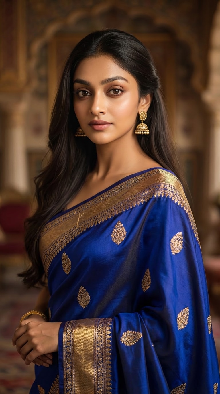 Royal Blue Saree