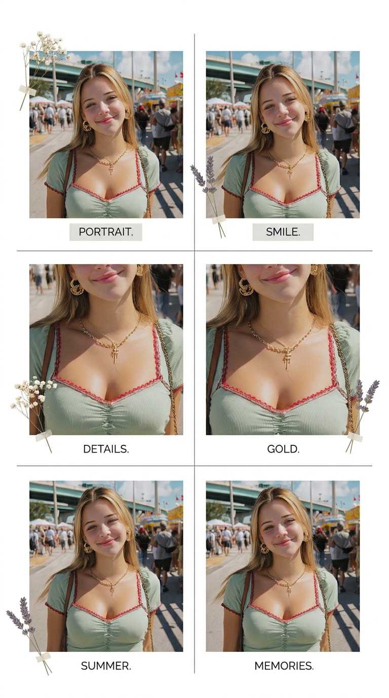 Minimalist grid scrapbook layout prompt