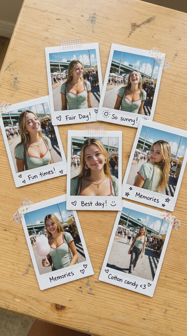 Polaroid collection scrapbook prompt