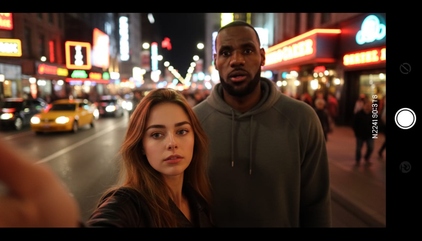 مثال على دمج وجه مع مشاهير باستخدام AI