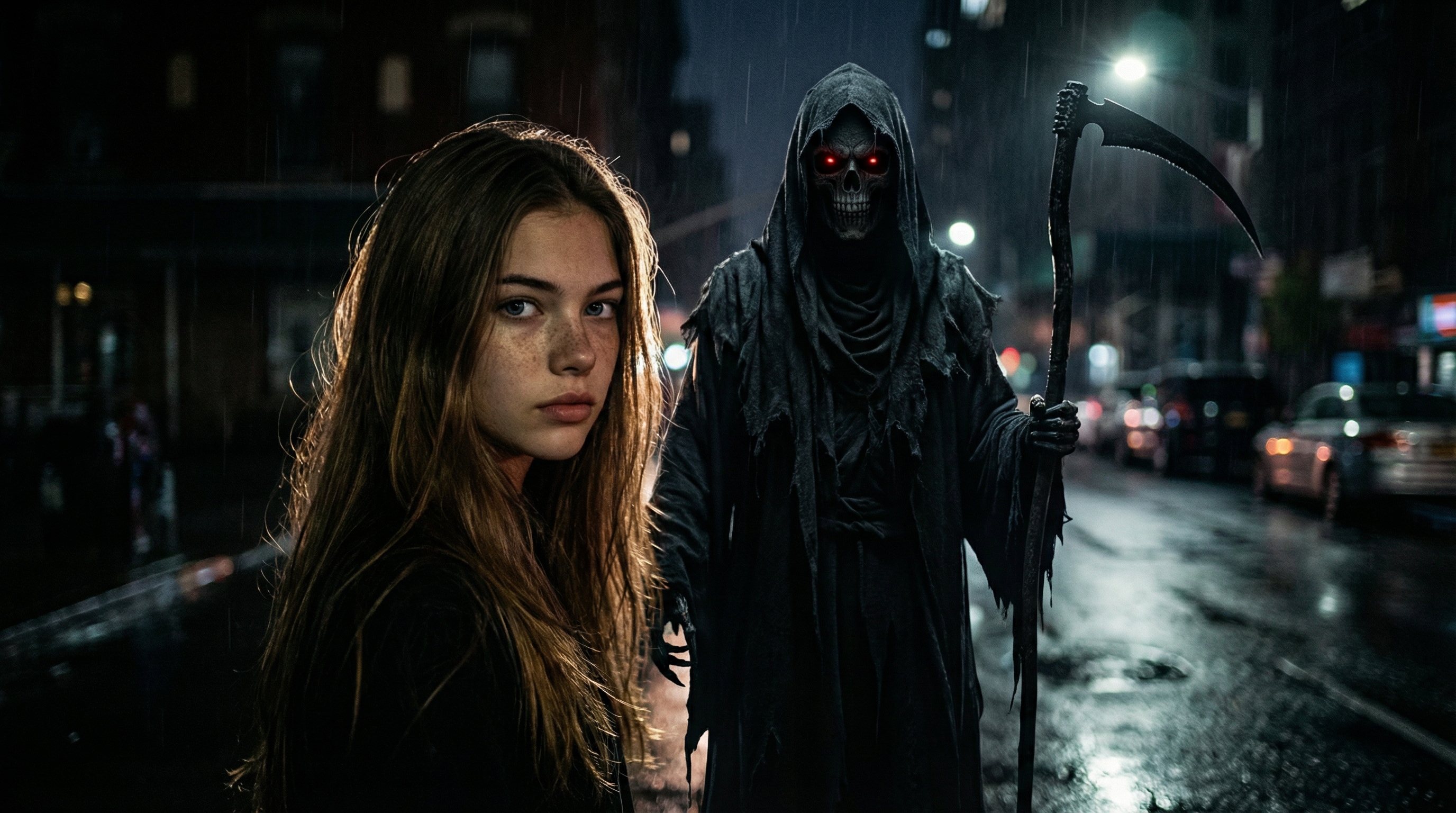 Cinematic Horror Movie Still