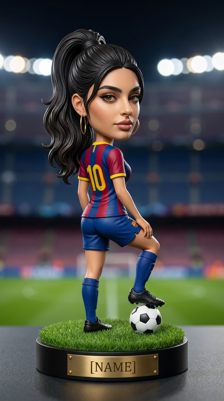 Custom soccer bobblehead figurine prompt